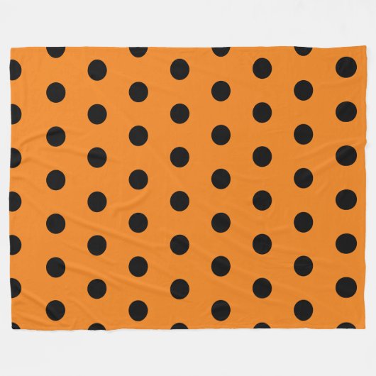 Couverture Polaire Motif Pois orange (Devant (Horizontal))