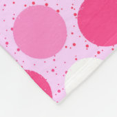 Couverture Polaire Motif pois rose (Coin)
