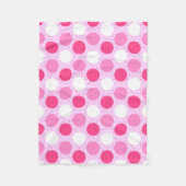 Couverture Polaire Motif pois rose (Devant)
