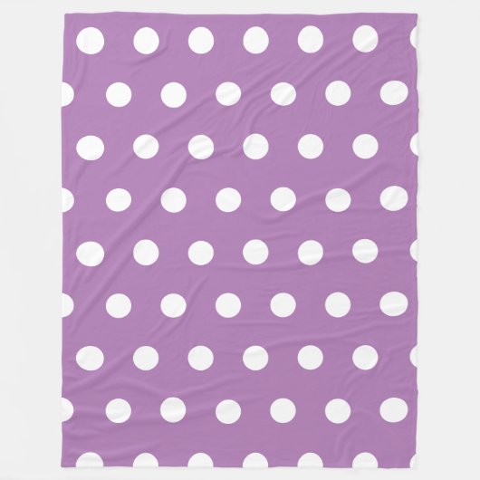 Couverture Polaire Motif Pois tendance violet (Devant)