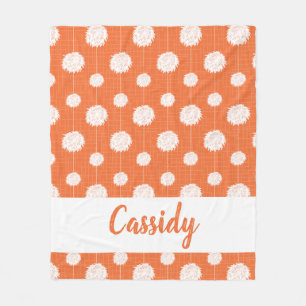 Couverture Polaire Motif Pom Pom Pom-pom girl orange