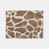 Couverture Polaire Motif Poster de animal de Giraffe d'aquarelle (Devant (Horizontal))
