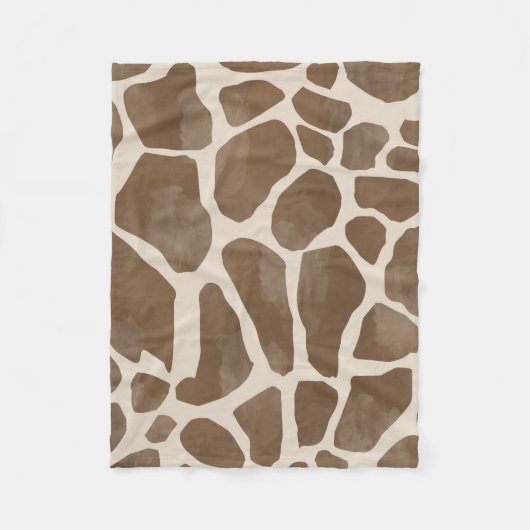 Couverture Polaire Motif Poster de animal de Giraffe d'aquarelle (Devant)