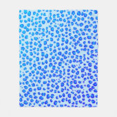 Couverture Polaire Motif Poster de animal moderne bleu violet (Devant)