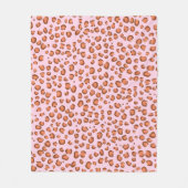 Couverture Polaire Motif Poster de animal moderne rouge rose léopard (Devant)