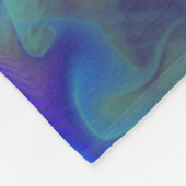 Couverture Polaire Motif pourpre bleu turquoise au néon abstrait de (Coin)