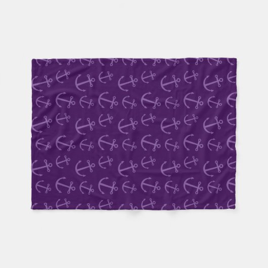 Couverture Polaire Motif pourpre d'ancre (Devant (Horizontal))