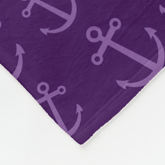 Couverture Polaire Motif pourpre d'ancre (Coin)