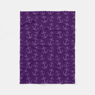 Couverture Polaire Motif pourpre d'ancre