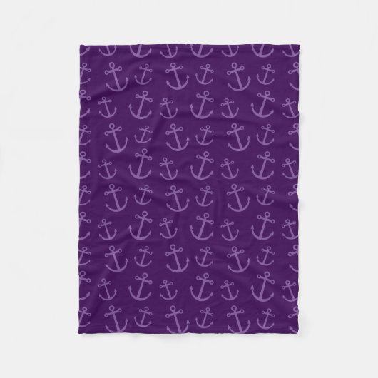 Couverture Polaire Motif pourpre d'ancre (Devant)