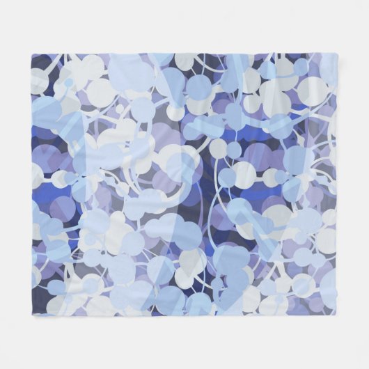 Couverture Polaire Motif pourpre de microbe (Devant (Horizontal))