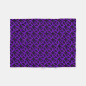 Couverture Polaire Motif pourpre de signe de paix (Devant (Horizontal))