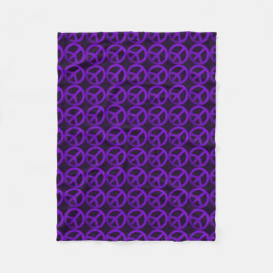 Couverture Polaire Motif pourpre de signe de paix