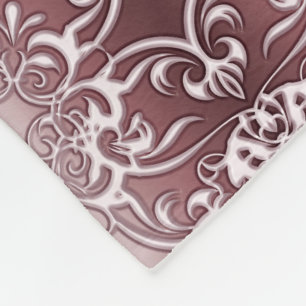 Couverture Polaire motif pourpre de style baroque