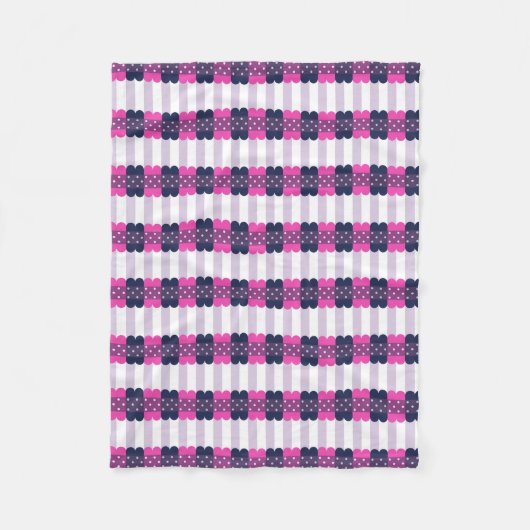 Couverture Polaire Motif pourpre et rose mignon Girly (Devant)