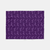 Couverture Polaire Motif pourpre mignon de teckel (Devant (Horizontal))