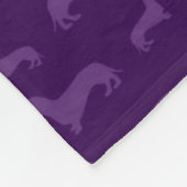 Couverture Polaire Motif pourpre mignon de teckel (Coin)
