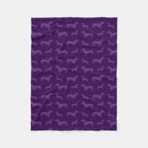 Couverture Polaire Motif pourpre mignon de teckel