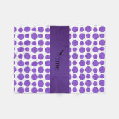 Couverture Polaire Motif pourpre nommé fait sur commande de (Devant (Horizontal))