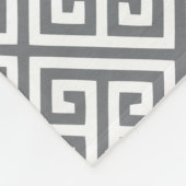 Couverture Polaire Motif principal grec de charbon de bois (Coin)
