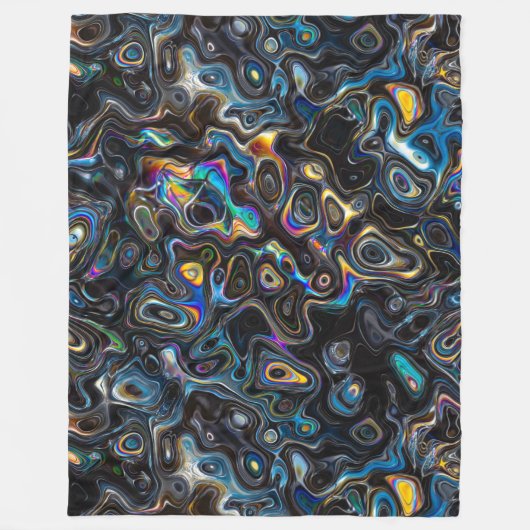 Couverture Polaire Motif psychédélique Abstrait (Devant)