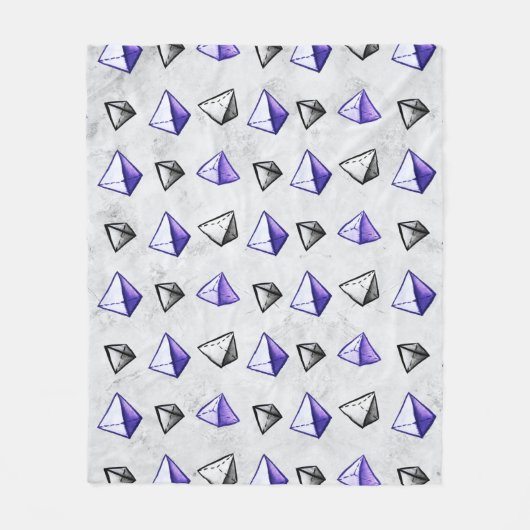 Couverture Polaire Motif Pyramid Geek de géométrie (Devant)