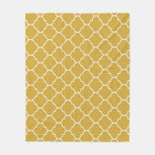 Couverture Polaire Motif Quatrefoil Or (Devant)