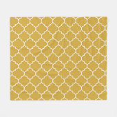 Couverture Polaire Motif Quatrefoil Or (Devant (Horizontal))