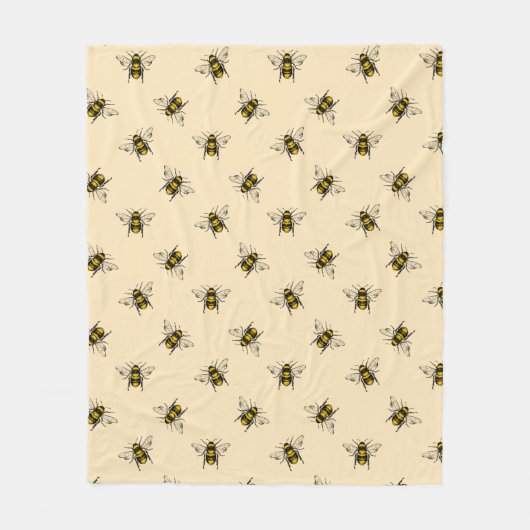 Couverture Polaire Motif Queen Bee (Devant)