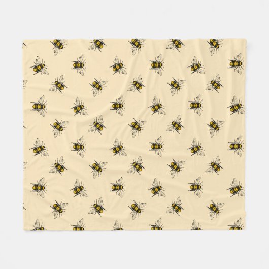 Couverture Polaire Motif Queen Bee (Devant (Horizontal))