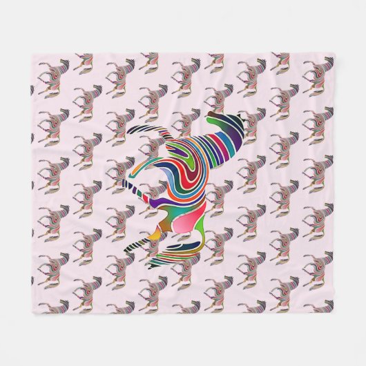 Couverture Polaire Motif Rainbow - (Devant (Horizontal))