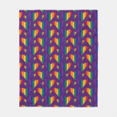 Couverture Polaire Motif Rainbow Hearts (Devant)