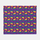 Couverture Polaire Motif Rainbow Hearts (Devant (Horizontal))