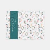 Couverture Polaire Motif Rainbows & Hearts (Devant (Horizontal))