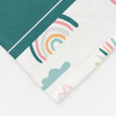 Couverture Polaire Motif Rainbows & Hearts (Coin)