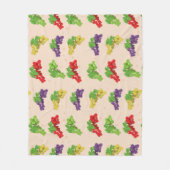 Couverture Polaire Motif Raisin Coloré (Devant)