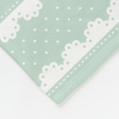 Couverture Polaire Motif rayé à pointe blanche et à pointe blanche (Coin)