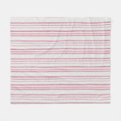 Couverture Polaire Motif rayé à points. (Devant (Horizontal))