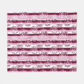 Couverture Polaire Motif rayé avec des roses (Devant (Horizontal))
