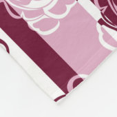 Couverture Polaire Motif rayé avec des roses (Coin)