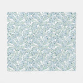 Couverture Polaire Motif rayé décoratif de feuille (Devant (Horizontal))