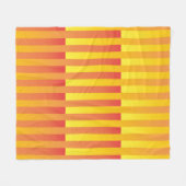 Couverture Polaire Motif rayé jaune orange (Devant (Horizontal))