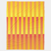 Couverture Polaire Motif rayé jaune orange (Devant)