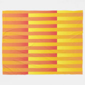 Couverture Polaire Motif rayé jaune orange (Devant (Horizontal))