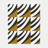 Couverture Polaire Motif rayé noir marron blanc de style moderne (Devant)