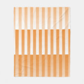 Couverture Polaire Motif rayé orange et blanc (Devant)