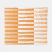Couverture Polaire Motif rayé orange et blanc (Devant (Horizontal))