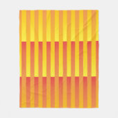 Couverture Polaire Motif rayé orange jaune (Devant)