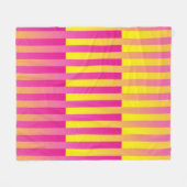 Couverture Polaire Motif rayé orange jaune rose (Devant (Horizontal))