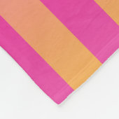 Couverture Polaire Motif rayé orange jaune rose (Coin)